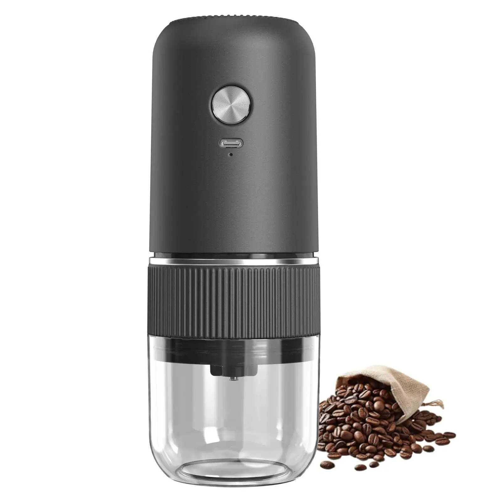 Portable Electric Coffee Grinder Thickness Adjustable - Multifunctional Coffee Bean SpiceBeans Grinder - Espresso Distribution Tool - Compact & Food-Grade