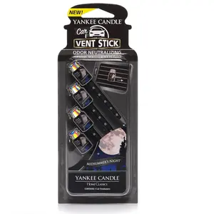 Yankee Candle Car Air Fresheners, Car Vent Stick MidSummer's Night Scented, Includes 4 Odor Neutralizing Sticks, Each Lasts Up To 2 Weeks