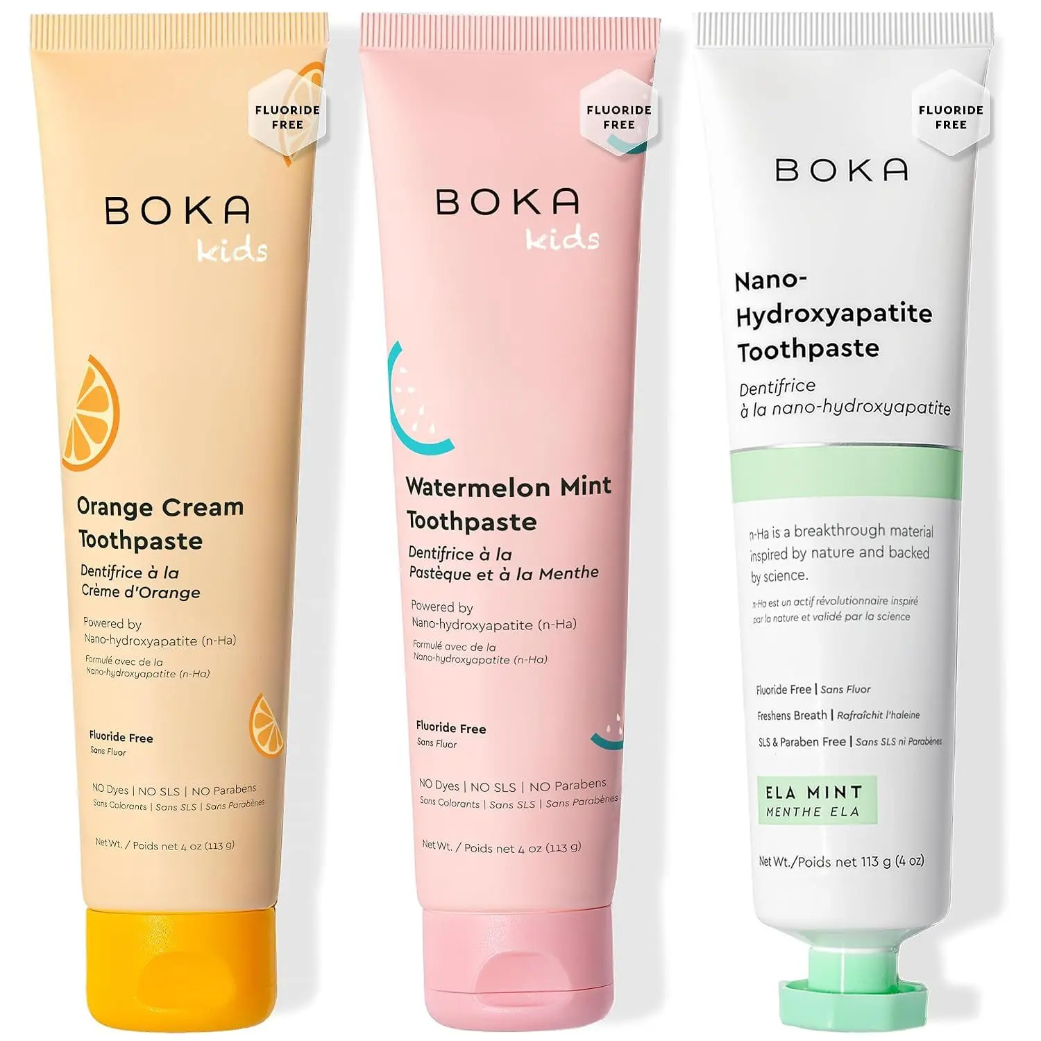 Boka Kids Toothpaste - Fluoride Free Nano Hydroxyapatite Toothpaste | Kids Oral Care - Strawberry Mango - 4 Oz, 1PK