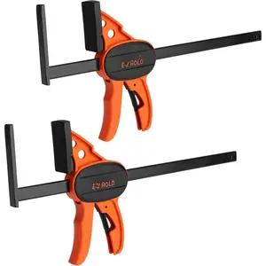 9" Track  Clamps, Quick Release Clamp for Woodworking, Circular  Guide Rail System, 150lbs Load Limit, 2-7/16" Throat Depth, 2 Pack