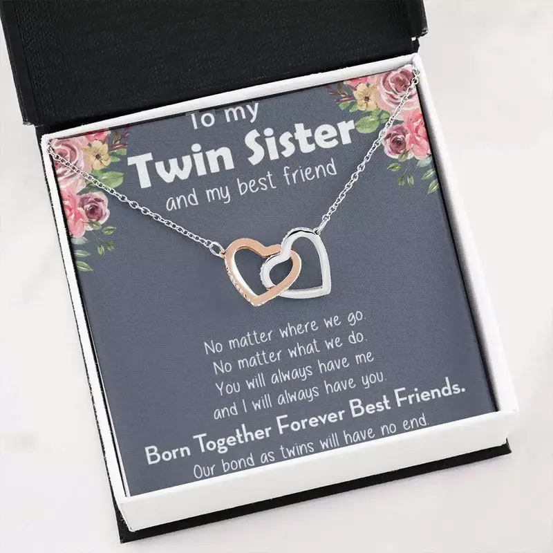 Twin Sister Necklace Gift, My Twin Necklace, Gift for Twin Sister Birthday