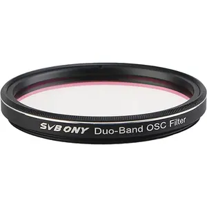 SVBONY SV220 Telescope Filter, Dual-Band Nebula Filter, H-Alpha and O-III Narrowband Filter for One-Shot Color Cameras, Light Pollution Filter for Astrophotography (2 inches)