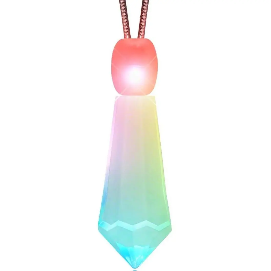 Set of 25 Mystic Crystal Light Up Necklaces with Color Change LED Pendant