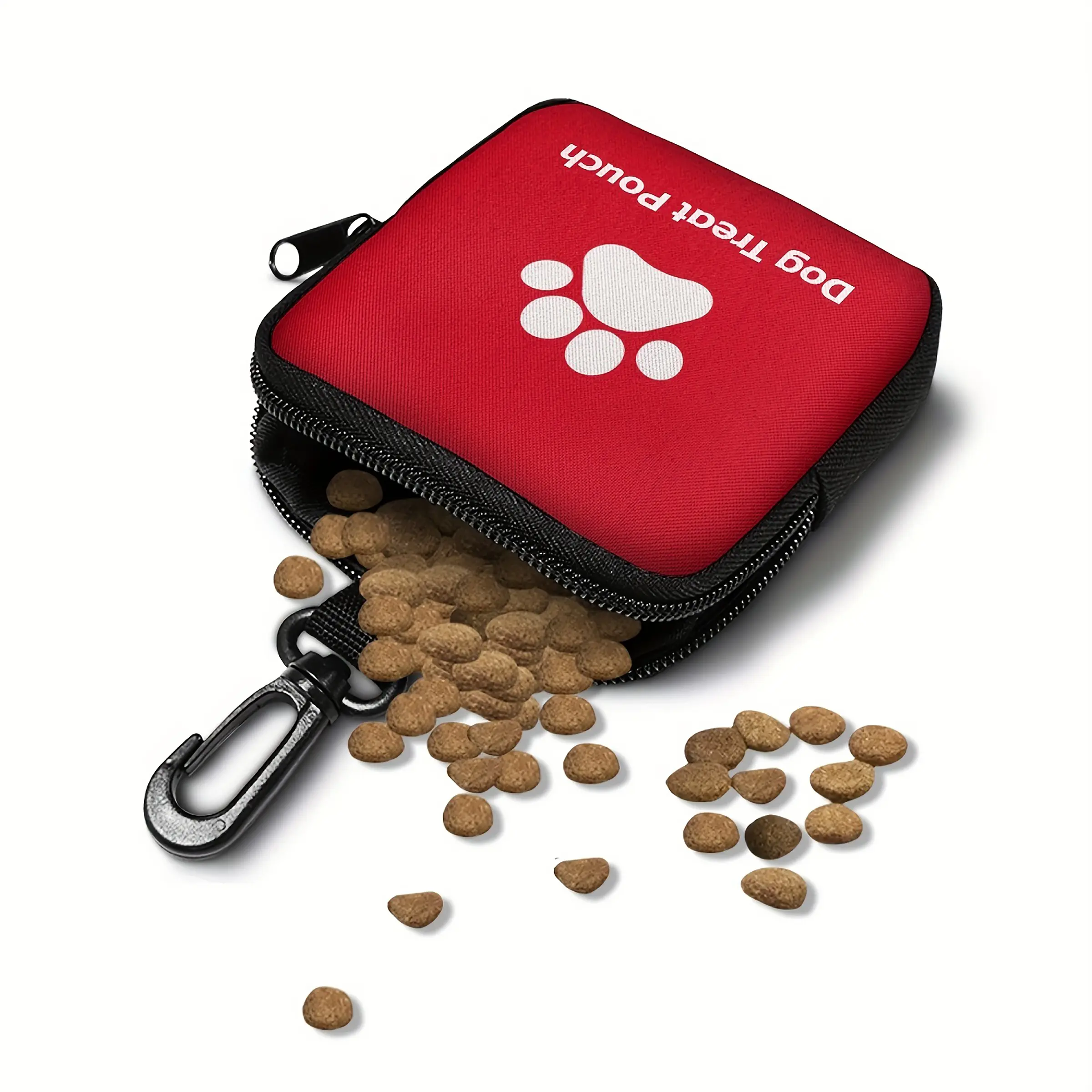 Polyester Dog Training Snack Bag with Zipper Seal, Portable Pet Treat Pouch, Durable Fabric Design, Ideal for Rewarding Dogs, Training Aid, Puppy Training Tools