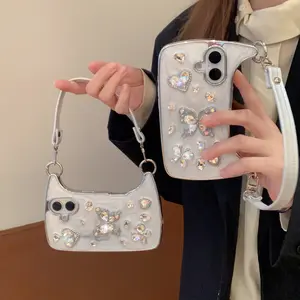 Butterfly handbag phone case, compatible with iPhone 17 Pro Max, 17 Air, 16 Plus, 15, 14, 13, 3D textured