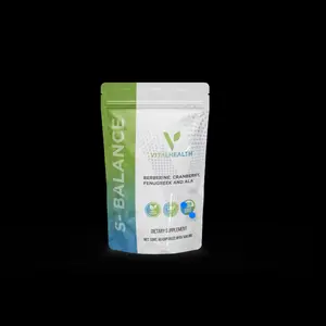 VitalHealth S-Balance - V-Glucalose Diabetes Support Capsules with Berberine, Fenugreek & Nopal for Blood Sugar Regulation