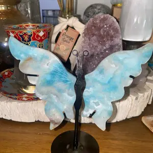 Amazonite Butterlfy wings with stand High Quality Amazonite Crystal