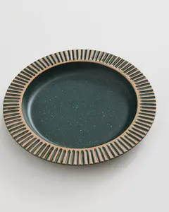 Stoneware Plate - Stackable Design - Ceramic Material