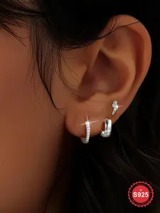 Lightning Bolt Design Earrings, Fashionable Jewelry for Women, Trendy All-match & Exquisite Jewelry for Birthday Gift