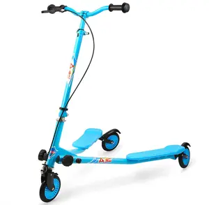 Kids Scissor Frog Scooter 5-10Y 3-Wheel Anti-Rollover No-Push Glide Toy