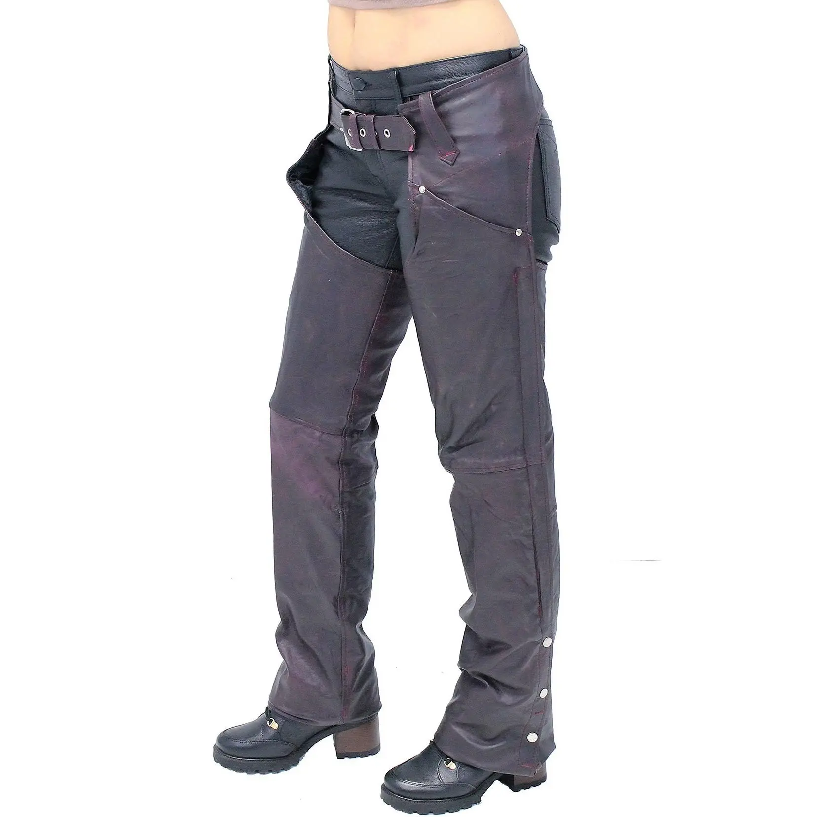 Purple Leather Chaps in Vintage Lambskin #CA717417PP