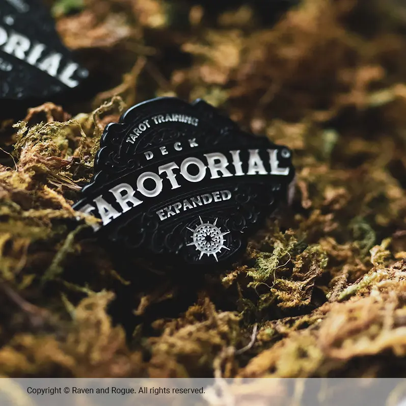 Tarotorial ® Enamel Pin - 1" Black & White Tarot Logo Pin for Tarot Enthusiasts - Secure Metal Back & High-Quality Enamel - Perfect for Jackets, Bags, Hats