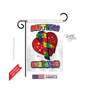 Breeze Decor 65085 Autism Awareness 2-Sided Impression Garden Flag - 13 x 18.5 in.
