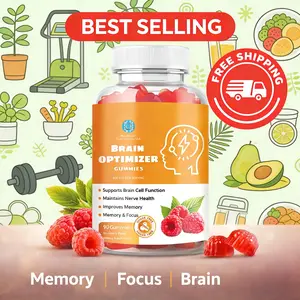 Brain Optimizer Gummies for Women | Cognitive Support with Magnesium, Omega-3, Ashwagandha | Raspberry Flavor | 90 Count | Memory, Focus & Mental Clarity Supplement