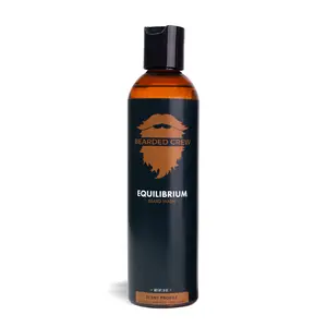 Equilibrium Beard Wash - Gentle Foam Blend for Calming & Daily Use - Water-Based Formula with Lavender Rosemary & Lemon Scent - Cleanses & Restores Beards - Bearded Crew