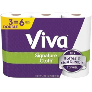 Viva Signature Cloth Paper Towels, 3 Double Rolls, 86 Sheets per Roll