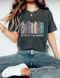 I'm With The Banned, Banned Books Shirt, Books Sweatshirt, Reading Shirt, Librarian Shirt