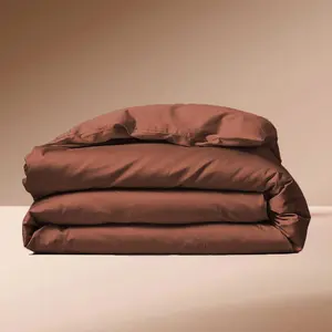 King/California King 600 Thread Count Heavenly Duvet Cover Terracotta - Eucalypso: Luxurious Sateen Weave, 100% Lyocell