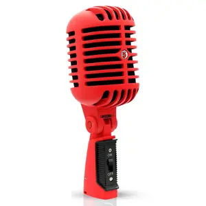 5Core Vintage Microphone Classic Dynamic Professional XLR Studio Retro Style Mic RED
