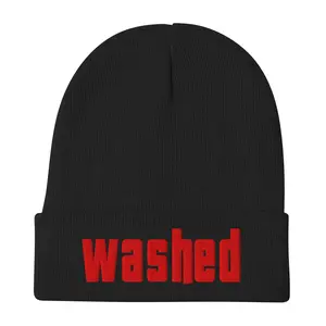 Washed Embroidered Beanie Funny Wasted Beanie Winter Skully's