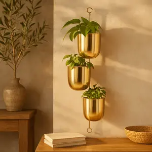 Metal Layered Indoor Outdoor Wall Planter Metal Layered Indoor Outdoor Wall Planter
