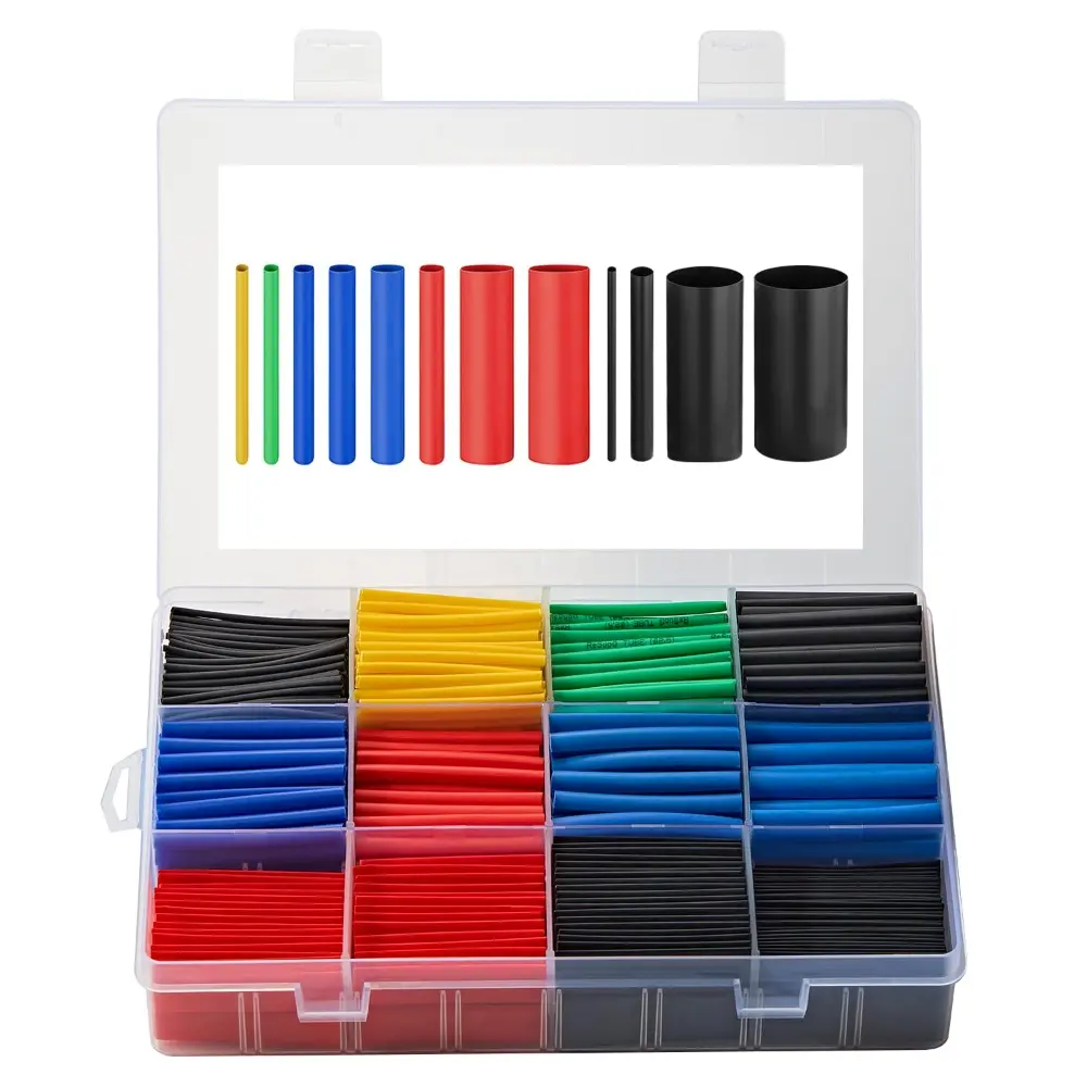 580pcs Multi-Color Heat Shrink Tubing Kit - Water Resistant Sleeves for Electrical Insulation, Mechanical Protection, Wire Connectors - Ideal for Automotive, LED Light Strips, Eyeglass Frames, Remote Control Toys, DIY Home Supplies