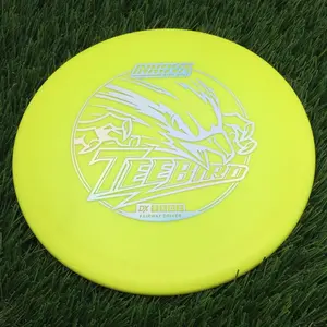 Innova DX Teebird with Burst Logo Stock Character Stamp - 171.8g - Highlighter Yellow