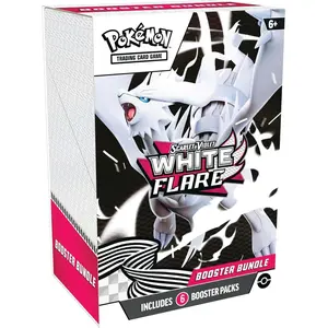Pokemon TCG Scarlet & Violet 10.5 White Flare Booster Bundle Set - 6 Booster Packs for Collectors & Fans Trading Card Box