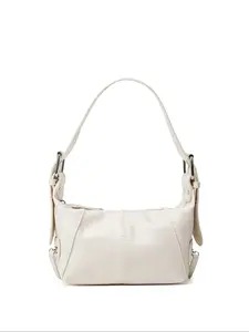 Fashionable Women Shoulder Bag W/womens-Fashion-Shoulder-Bag-Shape-Angle-Adjustable-Straps-Zipper-Closure-Work-Travel-Daily-Use-Silver-Color