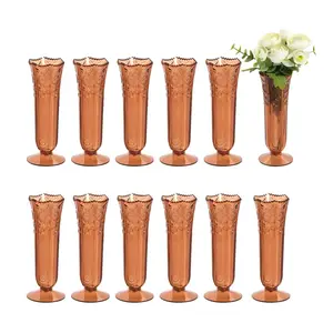 Bulk Amber Bud Vases - 24 Pc.