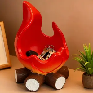Firewood Shape Storage Ornament, Entryway Key Holder Tray, Decorative Organizer for Home, Functional and Aesthetic Design