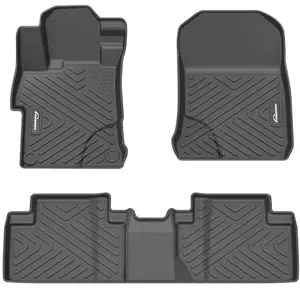 GARVEE Floor Mats for 2012-2015 Honda Civic 4dr, TPE All Weather Custom Fit Front 1st & 2nd Row Floor Liner