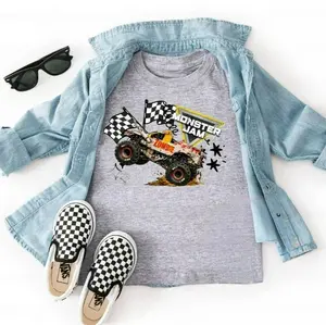 Zombie Monster Truck T-Shirt, Checkered Flag Monster Truck Racing Fan Shirt, Arena Event Outfit, Off Road Shirt, Monster Truck Shirt, Truck Lover Shirt, Racing Truck Outfit, Gift for Truck Fans, Gift for Boys Girls, Trending Tee