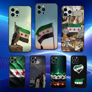 Syria Syrian Flag National Emblem Phone Case For iPhone 17 16 15 11 12 14 13 Pro Max Mini X XS XR 7 Plus SE 17E & Samsung Galaxy S26 S25 S24 S23 S22 S21 EDGE Ultra Plus FE Shockproof Cover
