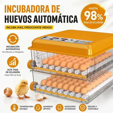 【DealsForYouDays】Incubadora de Huevos Digital Inteligente 120 para 2026 con Volteo Automático y Control de Humedad - Criadora Profesional de Aves para Huevos de Gallina, Pato, Ganso y Codorniz