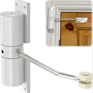 Automatic Door Closer Zinc Alloy Safety Spring Hinge Adjustable 30kg, Durable & Secure Design for Home Use