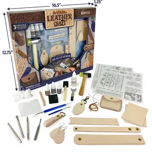 Enhance Your Crafting Skills with ArtSkills Professional Leather Craft Kit - 64 Pieces Included!"