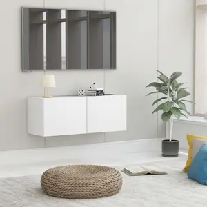 TV Cabinet White 31.5"x11.8"x11.8" Engineered Wood TV Cabinet White 31.5"x11.8"x11.8" Engineered Wood