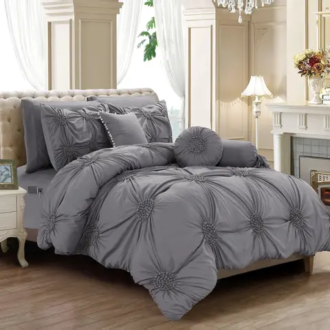 Elegant Comfort 10-Piece Sunflower Comforter Set – Bed in a Bag with 4-Piece Sheet Set & Smart Storage Pockets