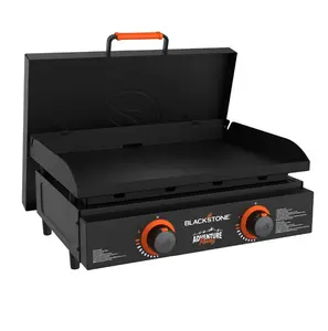Blackstone Adventure Ready Outdoor Griddle, 2-Burner 22" Propane Flat Top Grill with Cover, Black