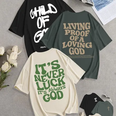 Women's Letter Print Round Neck Tee, Fashion Casual Drop Shoulder Graphic Short Sleeve T-shirt, Ladies Summer Clothes for Daily Wear, Going Out Tops, Casual Breathable Top, Clothing, Apparel,  T Shirts for Women, Casual Summer Tees
