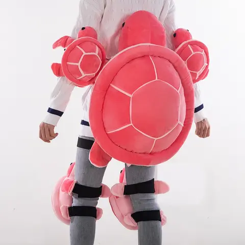 Plush Cartoon Turtle Protective Gear Set - 1 Hip Pad, 2 Sports Knee Pads, Soft Impact Absorption, Fall Prevention for Outdoor Sports (Adults/Children)