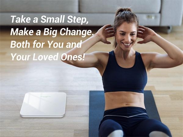 OVUTEK Bathroom Scale for Body Weight, Highly Accurate Digital Weighing Machine for People, Upgraded Batteries Included, Compact Size, LED Display, Physician Scale with Sturdy Tempered Glass, 400lb, White