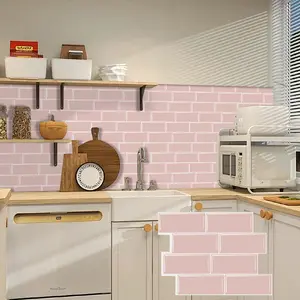 3D peel-and-stick splash-proof subway tiles, waterproof and mildew-proof, suitable for living rooms, kitchens, bathrooms, balconies, and washbasins, home background wall decoration, 20 pieces per pack, covering an area of 13.7 square feet.