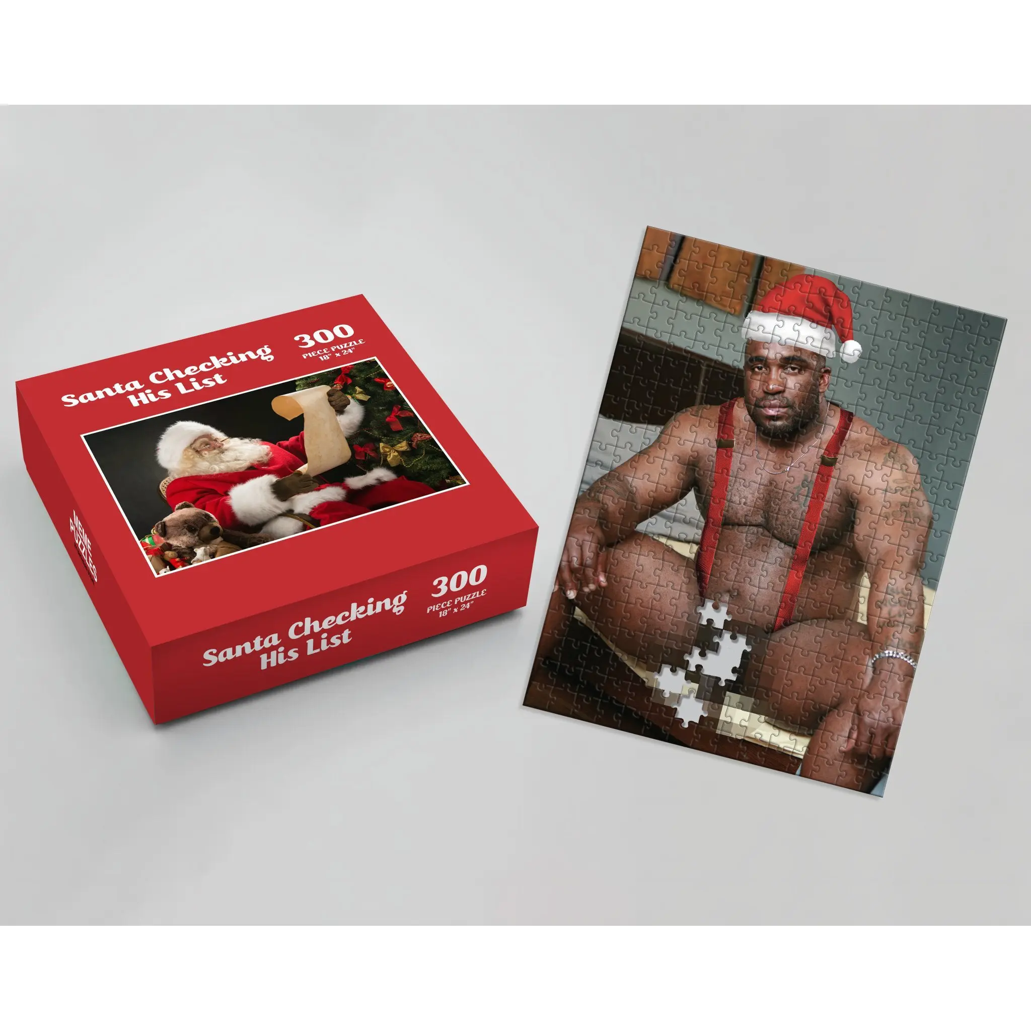 Santa Checking His List Prank Puzzle