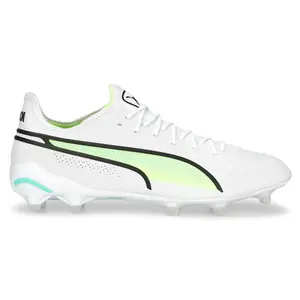 PUMA Mens King Ultimate Soccer Cleats Cleated, Firm Ground, Turf - White