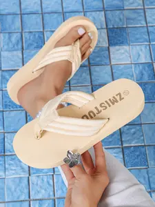 Summer Women's Rainbow Color Sandals Lightweight Non-Slip Beach Vacation Slippers, Casual Textile Upper Rubber Sole