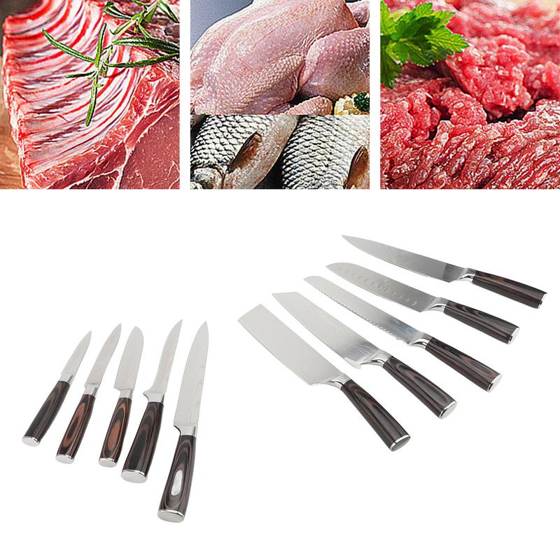 10 Piece Premium Japanese Knife Set with Laser Damascus Patterns, Imperial Collection, Ultra Sharp Cutting Edge