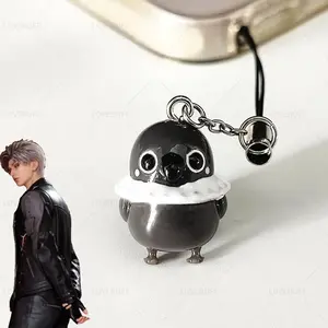 Game Love And Deepspace Sylus Grumpy Crow Cosplay Keychain Unisex Resin Phone Chain Keyring Key Chain Pendant Accessories Prop