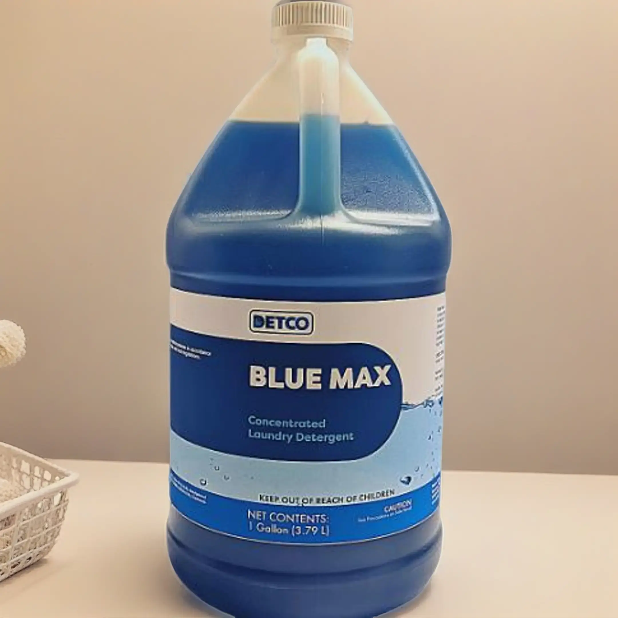 Detco Blue Max Concentrated Liquid Laundry Detergent - Biodegradable Industrial All-Purpose Cleaner for Commercial Wash, Household Use